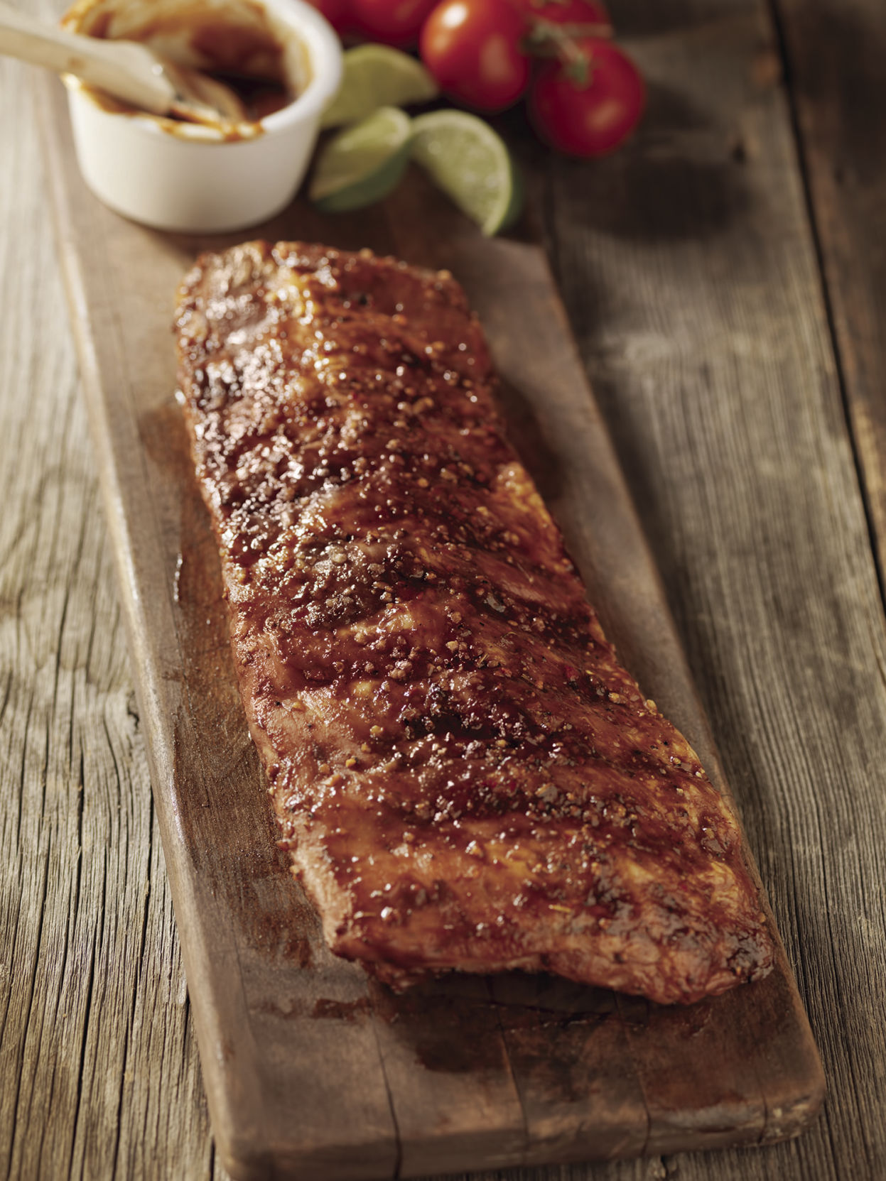 Baby Back Ribs with Honey, Chipotle and Mango Glaze